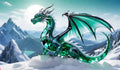 Glass dragon statue